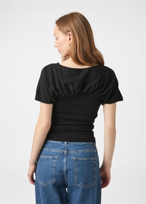 Anthea knit bluse Sort Neo Noir 